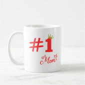 #1 Mom Love Personalized Mug (Gauche)