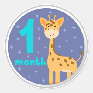 1 Month Baby Milestone Ronde Sticker