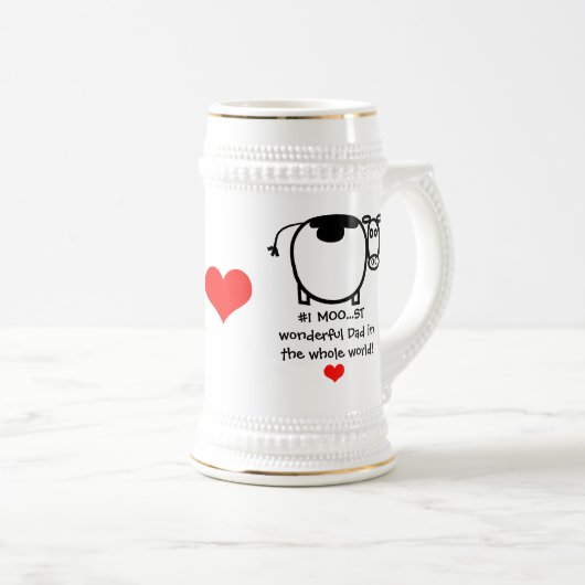 #1 Moo...st Prachtige Vader - Stein Bierpul (Voorkant rechts)