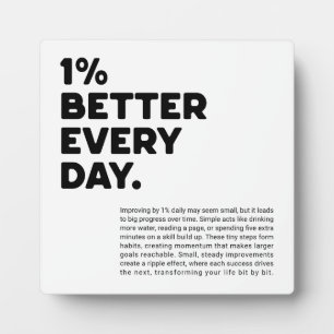1% motivatie elke dag beter fotoplaat