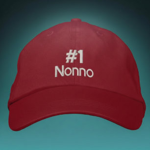 #1 Nonno - naam toevoegen Aangepaste honkbalpet Geborduurde Pet
