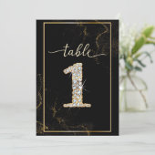 1 Numéros de Table Imprimables Diamant Élégant (Debout devant)