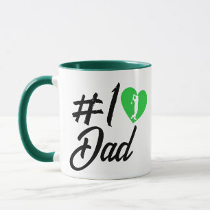 #1 Nummer Een Golfer Papa Vaderdag Gift Koffie Mok