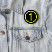 1 nummer één ronde button 5,7 cm (In situ)