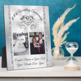 1 of 2 Foto Huwelijksjubileum Plaquettes, Elk JAAR Fotoplaat