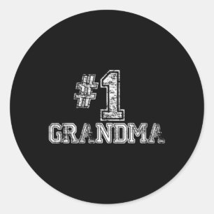 1 oma nummer één ronde sticker