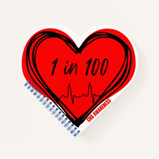 1 op de 100 CHZ Bewustzijn Hart Notitieboek (Voorkant)
