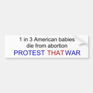 1 op de 3 Amerikaanse baby's sterven aan abortus.. Bumpersticker