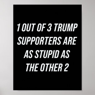 1 op de 3 Trump-aanhangers is net zo dom als de O Poster