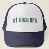 #1 Opa Trucker Hoed | Cool Opa Gift | retro Pet (Voorkant)