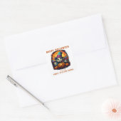 1 Ouder 2 Kinder - Halloween Party Vierkante Sticker (Envelop)