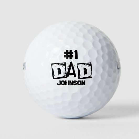 #1 Pap Black en White Golfballen (Voorkant)