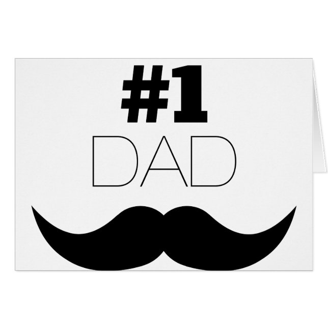 #1 Pap Black Mustache - Nummer 1 (Voorkant Horizontaal)