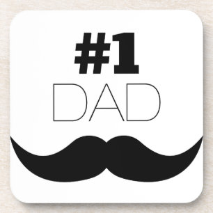 #1 Pap Black Mustache - Nummer 1 Bier Onderzetter