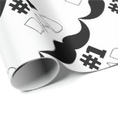 #1 Pap Black Mustache - Nummer 1 Cadeaupapier (Rol Hoek)