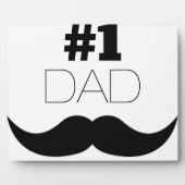 #1 Pap Black Mustache - Nummer 1 Fotoplaat (Voorkant)