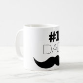 #1 Pap Black Mustache - Nummer 1 Koffiemok (Voorkant links)