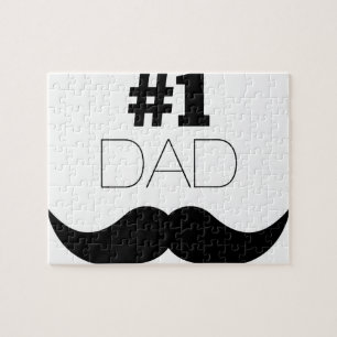 #1 Pap Black Mustache - Nummer 1 Legpuzzel