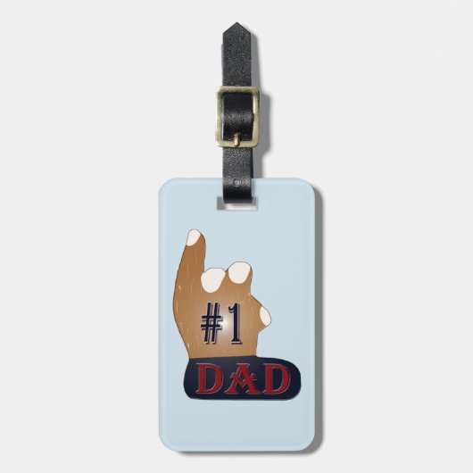 #1 Pap Ebony Teak Bagagelabel (Voorkant verticaal)