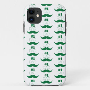 #1 Pap Green Mustache - Nummer 1 iPhone 11 Hoesje