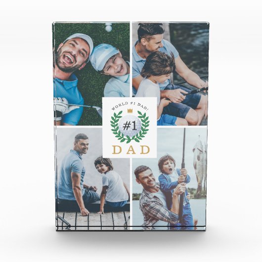 #1 Pap, Happy Fathers Day Golf Theme Foto Collage (Voorkant)