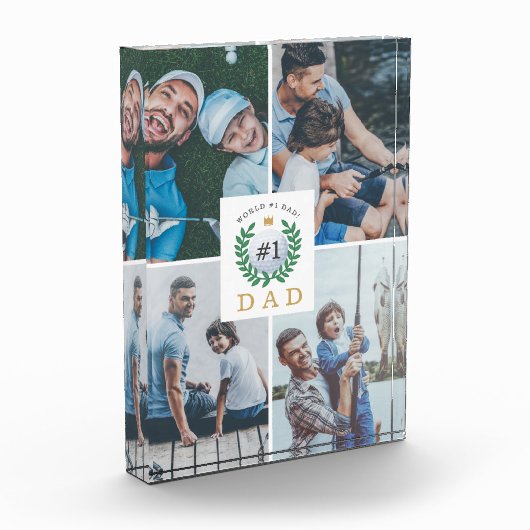 #1 Pap, Happy Fathers Day Golf Theme Foto Collage (Links)