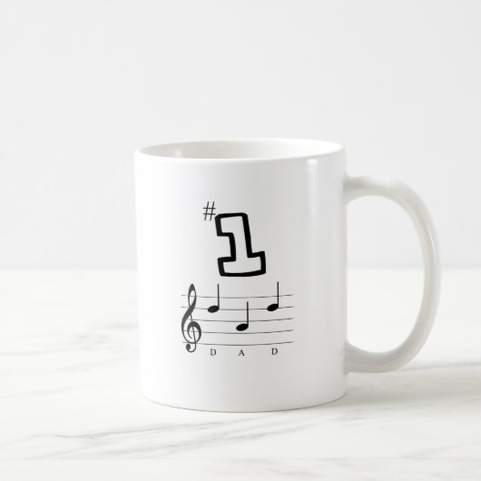 #1 Pap in Musical Notation Koffiemok (Rechts)