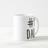 #1 Pap Koffee Mok, nummer één pap, Vaderdag Koffiemok (Voorkant rechts)