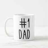 #1 Pap Koffee Mok, nummer één pap, Vaderdag Koffiemok (Links)