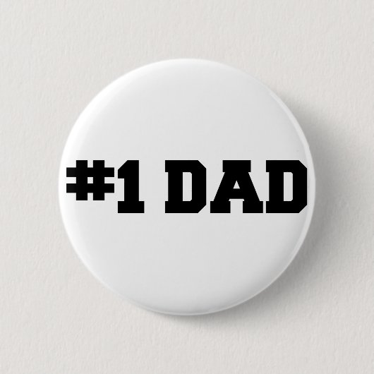 #1 Pap | Nummer één vader | Happy Vaderdag Ronde Button 5,7 Cm (Voorkant)