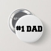#1 Pap | Nummer één vader | Happy Vaderdag Ronde Button 5,7 Cm (Voorkant /achterkant)