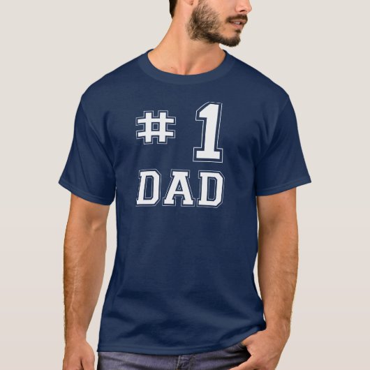 #1 Pap (nummer één vader) T-shirt (Voorkant)