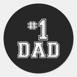 1 Pap Nummer Een Vaderdag Pap Ronde Sticker