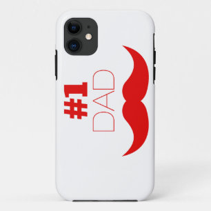 #1 Pap Red Mustache - Nummer 1 iPhone 11 Hoesje