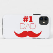 #1 Pap Red Mustache - Nummer 1 Case-Mate iPhone Case (Achterkant (horizontaal))