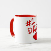 #1 pap rode koffiekop mok (Voorkant links)