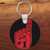 #1 Pap Sportband in rood Sleutelhanger (Voorkant)