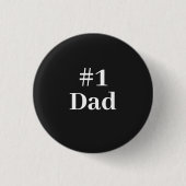 #1 Pap Vaderdag Ronde Button 3,2 Cm (Voorkant)