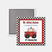 #1 Papa : Aimant pompier (Recto/Verso)