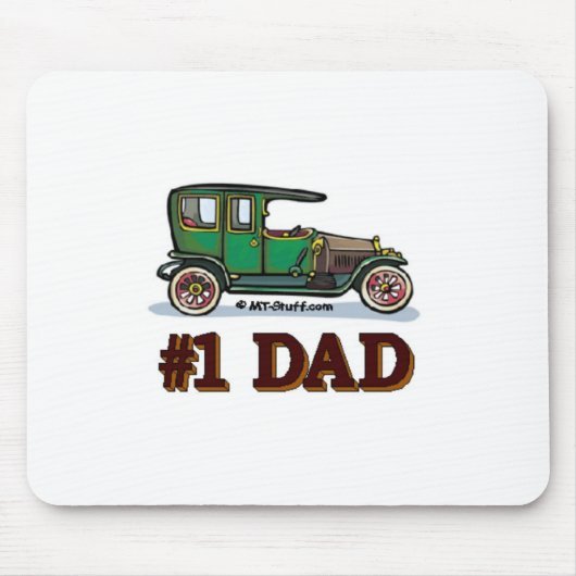 #1 Papa Antiek auto Muismat (Voorkant)