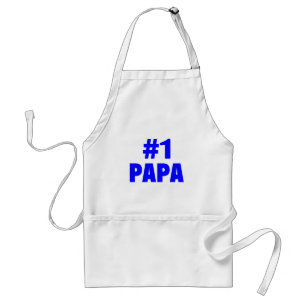 #1 Papa (blauw) Standaard Schort