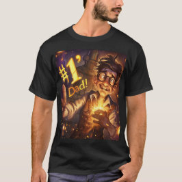 #1 Papa digitale kunst T-shirt