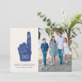 #1 Papa Foam Fête des pères Carte photo (Debout devant)