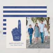 #1 Papa Foam Fête des pères Carte photo (Devant / Derrière)