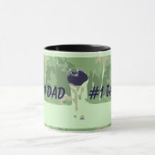 #1 Papa Golfer Ringer Mug (Centre)