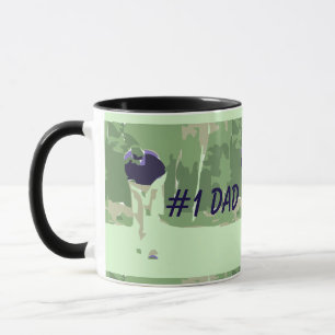 #1 Papa Golfer Ringer Mug
