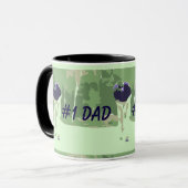 #1 Papa Golfer Ringer Mug (Devant gauche)