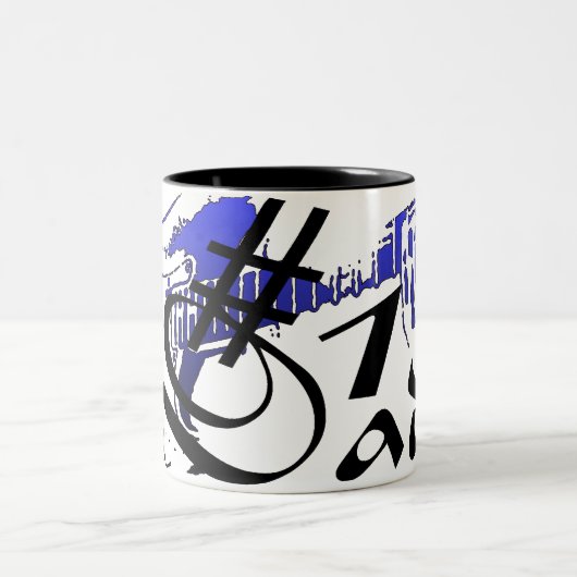 #1 Papa Guitar Mug Bleue (Centre)