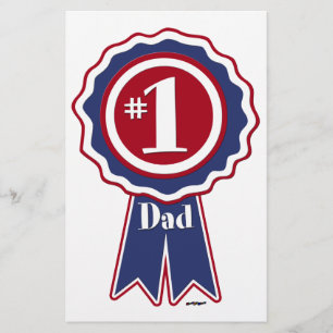 #1 Papa - Happy Vaderdag Briefpapier