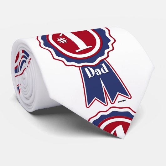 #1 Papa - Happy Vaderdag Stropdas (Opgerold)